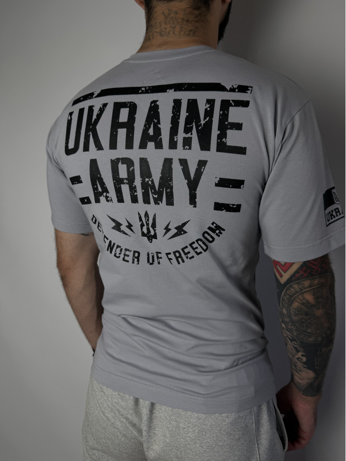 Футболка Ukraine army сіра